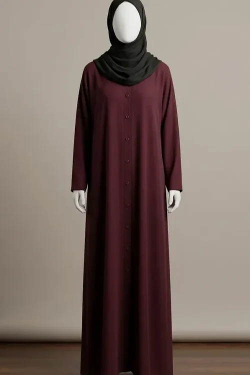 AZ 208- Maroon Casual Wear Abaya