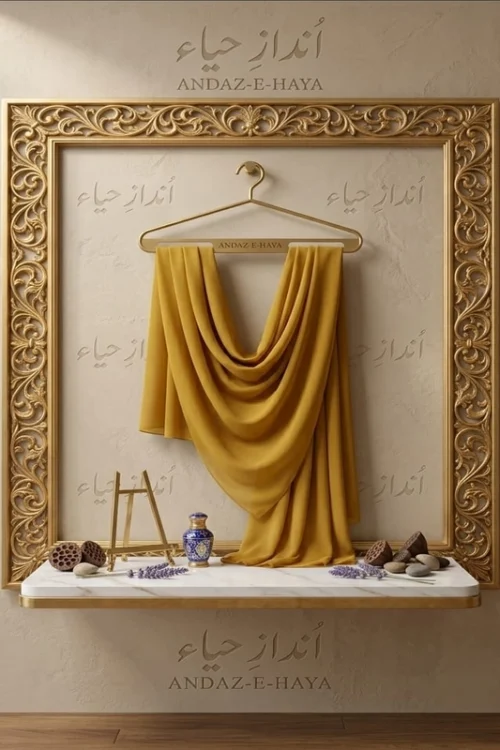 AH 101-9 Mustard Georgette Stuff